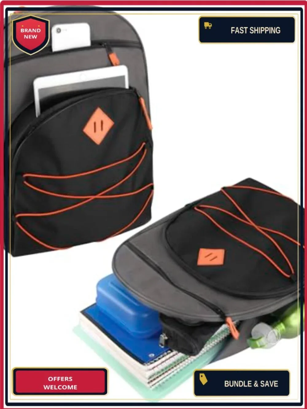 Kids Backpack with 30 Piece School Supplies Set, 17